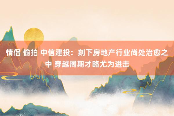 情侣 偷拍 中信建投：刻下房地产行业尚处治愈之中 穿越周期才略尤为进击