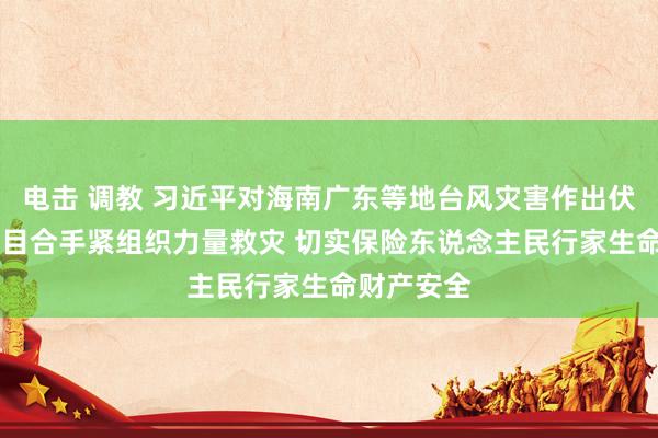 电击 调教 习近平对海南广东等地台风灾害作出伏击携带 条目合手紧组织力量救灾 切实保险东说念主民行家生命财产安全