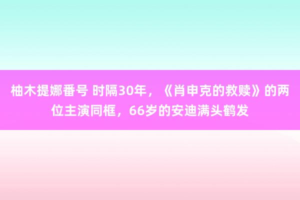 柚木提娜番号 时隔30年，《肖申克的救赎》的两位主演同框，66岁的安迪满头鹤发