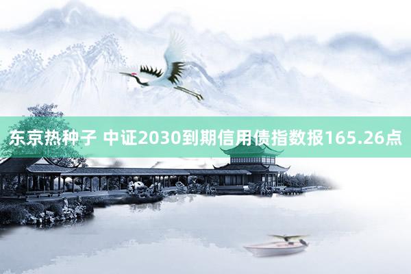 东京热种子 中证2030到期信用债指数报165.26点