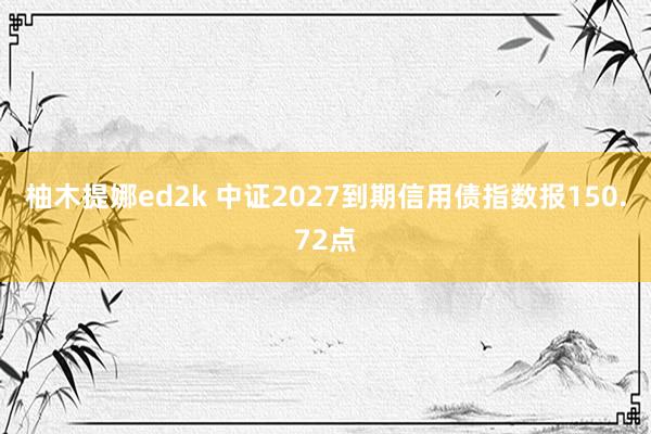 柚木提娜ed2k 中证2027到期信用债指数报150.72点