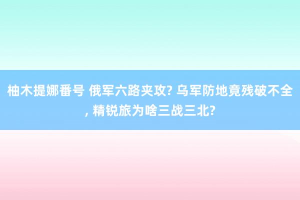 柚木提娜番号 俄军六路夹攻? 乌军防地竟残破不全， 精锐旅为啥三战三北?