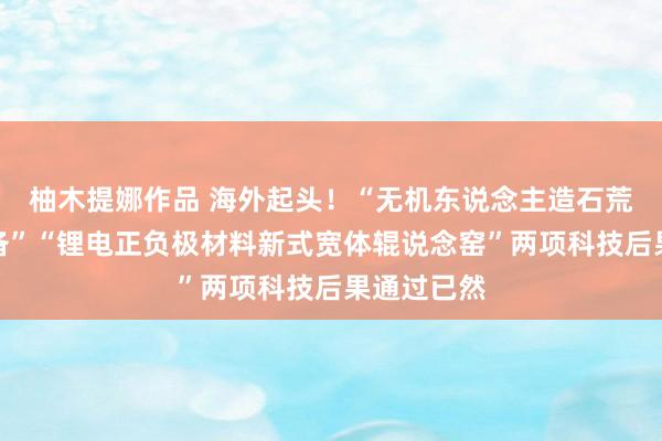 柚木提娜作品 海外起头！“无机东说念主造石荒料整线装备”“锂电正负极材料新式宽体辊说念窑”两项科技后果通过已然