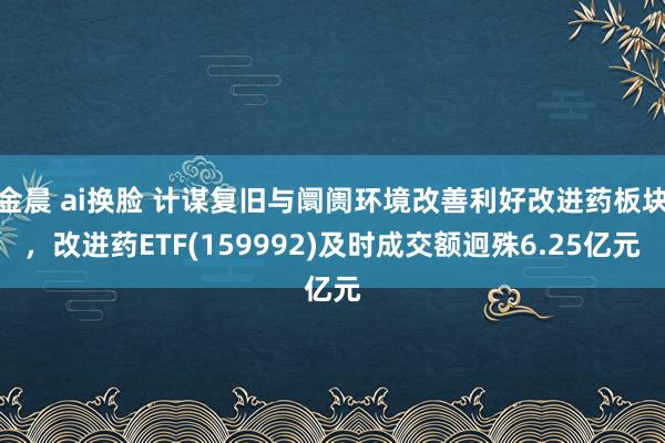 金晨 ai换脸 计谋复旧与阛阓环境改善利好改进药板块，改进药ETF(159992)及时成交额迥殊6.25亿元