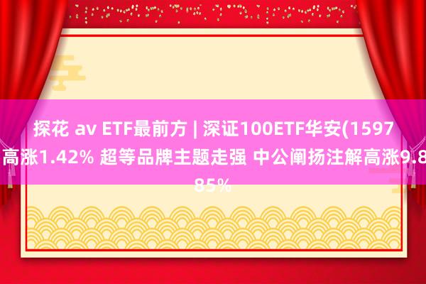 探花 av ETF最前方 | 深证100ETF华安(159706)高涨1.42% 超等品牌主题走强 中公阐扬注解高涨9.85%