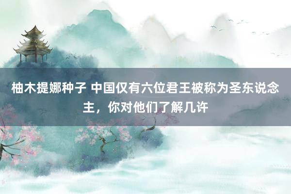 柚木提娜种子 中国仅有六位君王被称为圣东说念主，你对他们了解几许