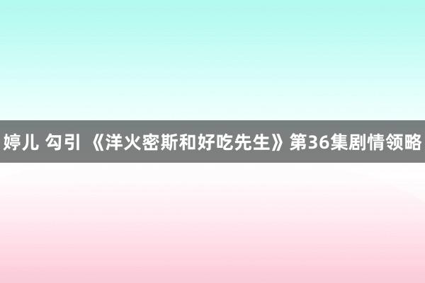 婷儿 勾引 《洋火密斯和好吃先生》第36集剧情领略