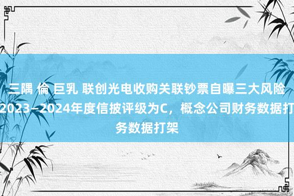 三隅 倫 巨乳 联创光电收购关联钞票自曝三大风险，2023—2024年度信披评级为C，概念公司财务数据打架