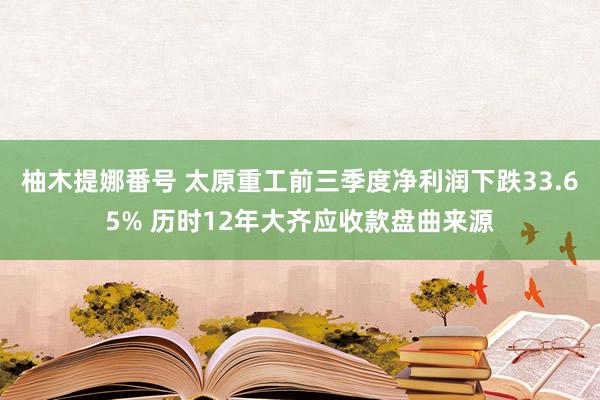 柚木提娜番号 太原重工前三季度净利润下跌33.65% 历时12年大齐应收款盘曲来源