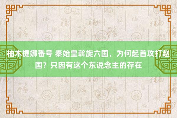 柚木提娜番号 秦始皇斡旋六国，为何起首攻打赵国？只因有这个东说念主的存在