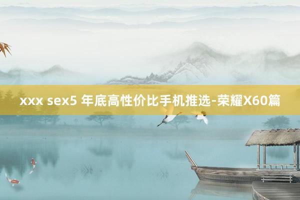 xxx sex5 年底高性价比手机推选-荣耀X60篇