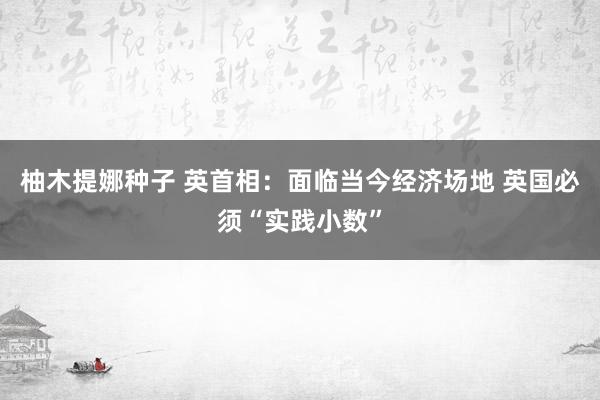 柚木提娜种子 英首相：面临当今经济场地 英国必须“实践小数”