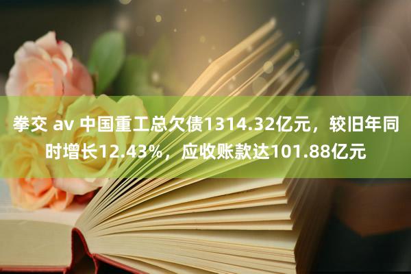 拳交 av 中国重工总欠债1314.32亿元，较旧年同时增长12.43%，应收账款达101.88亿元