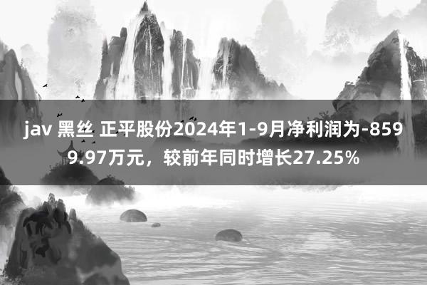 jav 黑丝 正平股份2024年1-9月净利润为-8599.97万元，较前年同时增长27.25%