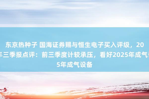 东京热种子 国海证券赐与恒生电子买入评级，2024年三季报点评：前三季度计较承压，看好2025年成气设备