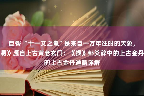 巨臀 “十一又之龟”是来自一万年往时的天象，实证《周易》源自上古黄老玄门：《损》卦爻辞中的上古金丹通衢详解