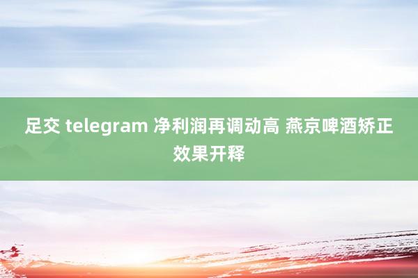 足交 telegram 净利润再调动高 燕京啤酒矫正效果开释