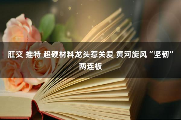 肛交 推特 超硬材料龙头惹关爱 黄河旋风“坚韧”两连板