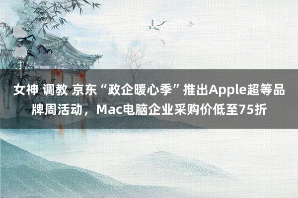 女神 调教 京东“政企暖心季”推出Apple超等品牌周活动，Mac电脑企业采购价低至75折