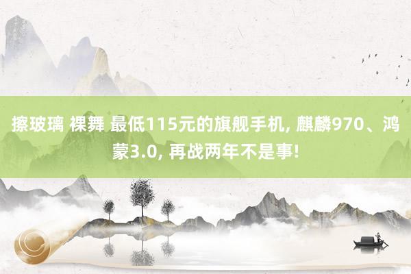 擦玻璃 裸舞 最低115元的旗舰手机， 麒麟970、鸿蒙3.0， 再战两年不是事!