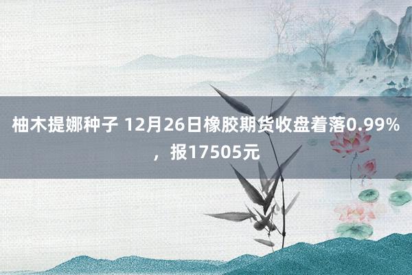 柚木提娜种子 12月26日橡胶期货收盘着落0.99%，报17505元