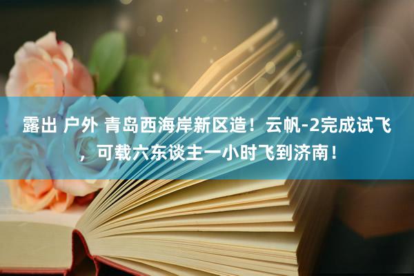 露出 户外 青岛西海岸新区造！云帆-2完成试飞，可载六东谈主一小时飞到济南！