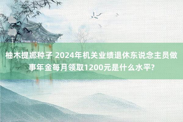 柚木提娜种子 2024年机关业绩退休东说念主员做事年金每月领取1200元是什么水平?