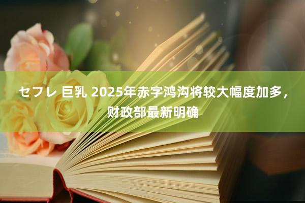 セフレ 巨乳 2025年赤字鸿沟将较大幅度加多，财政部最新明确