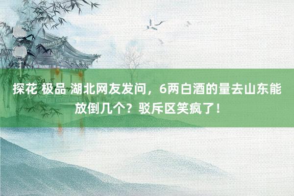 探花 极品 湖北网友发问，6两白酒的量去山东能放倒几个？驳斥区笑疯了！