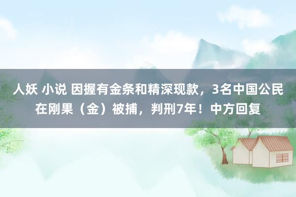 人妖 小说 因握有金条和精深现款，3名中国公民在刚果（金）被捕，判刑7年！中方回复